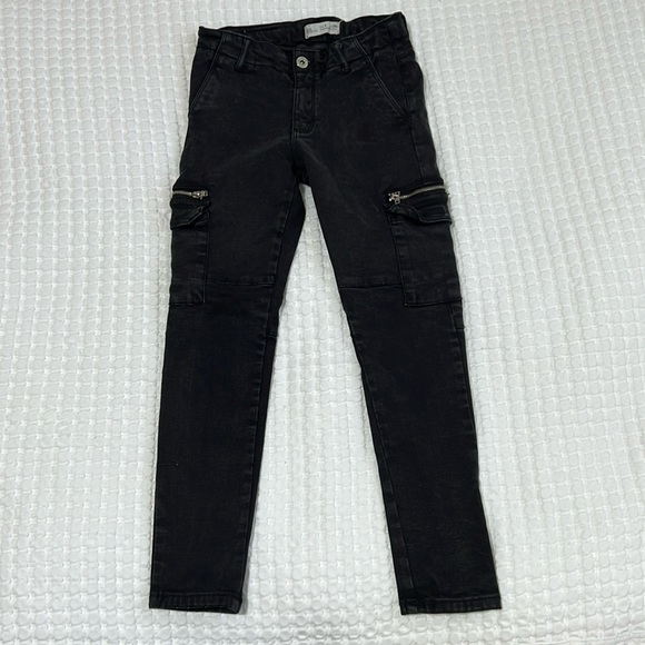 Zara Other - Zara Kids Black Washed Cargo Jeans